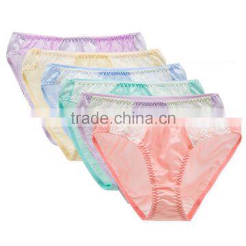 High Quality Factory Custom Colorful 100% Silk Sexy Fancy Woman Underwear