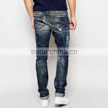 New Model Jeans Pants Ripped Hip-hop Stylish Jeans Casual Wear for Men photo-2