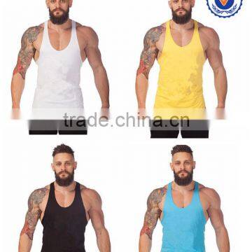 Soft cotton custom gym singlet tank top for men custom gym singlet plain tank top
