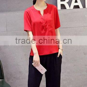 2016 New Fanshion Custom Casual Women Modal Half T-shirt photo-3