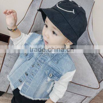 S17630A 2017 Spring Autumn Children Cartoon Coat Kids Denim Jacket photo-3