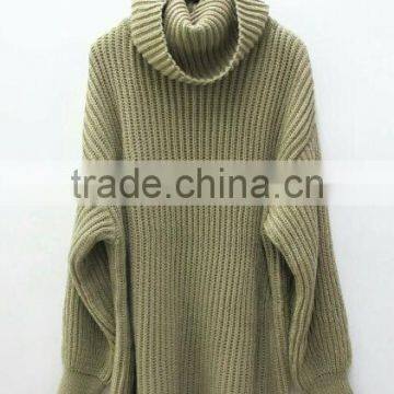 Runwaylover New Fashion 2017 Ladies Turtleneck Loose Knitted Sweaters photo-3