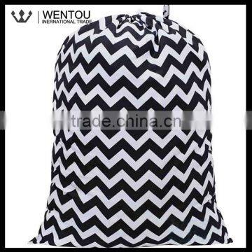 China Chevron Polka Dot Cotton Laundry Bag For College photo-6