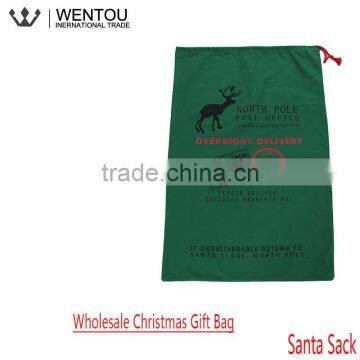 Christmas Santa Gift Bag With Red Drawstring photo-6