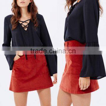 Wholesale fancy skirt top design plus size clothing mature women in skirt