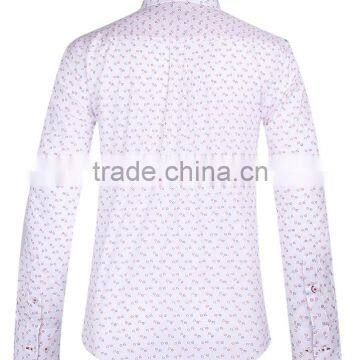 2017 Latest Men's Long Sleeve Button-down Collar Slim Fit Shirt With Contrast Collar and Cuff photo-3