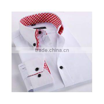 Latest Shirt Designs for Men 2016 Customise Solid Color Men's Dress Fashionable Long Sleeve Uniform t Shirt photo-4