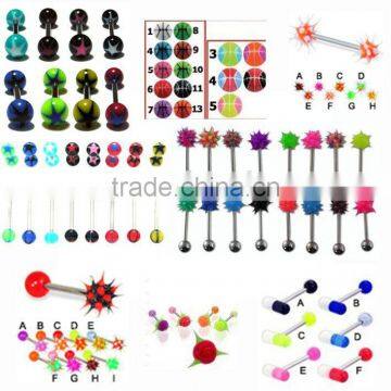 BODY JEWELRY TONGUE PIERCING RINGS