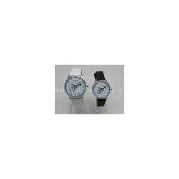 Leather Strap Round Couple Watch Set Gear Second Disc Big Face Watches