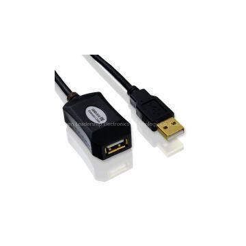 USB 2.0 repeater cable 5M 10m golden Extension cable active signal amplification Signal Amplifier expandable