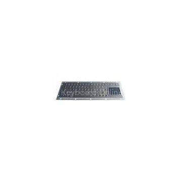 stainless steel Kiosk Metal Keyboard with ruggedized touchpad