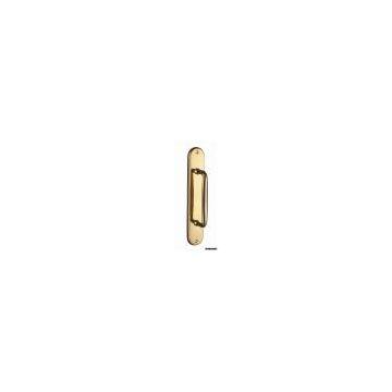 brass door handle/handle/door pull/door accessory/pull handle on plate/pull handle/door hardware/door fittings