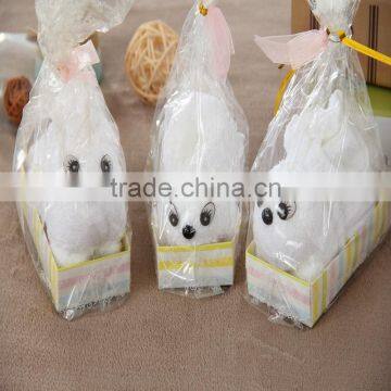 Soft White Rabbit Egyptian Cotton Towel for Gift photo-2