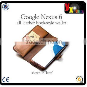 Nexus 6 Leather Phone Wallet / Leather Phone Case / Leather Phone Cover - No Plastic - Free Monogramming