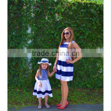 High quality 100% cotton OEM supply Mommy and me family matching dress mom maxi dress