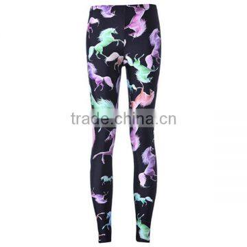 Fashion Girl's Colorful Horse Print Leggings Stretchy Sexy Leggings Pencil Pants photo-2
