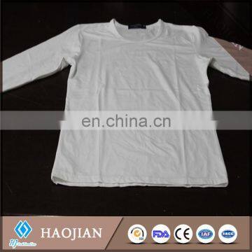 sublimation blank white long sleeve poly T shirt