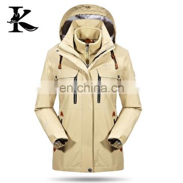 Lady Waterproof Winter Jacket Detachable Jacket With Hood