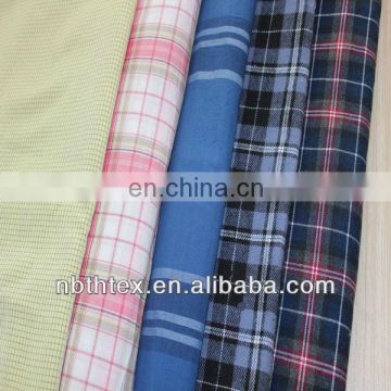 garment use big check cotton yarn dyed fabric