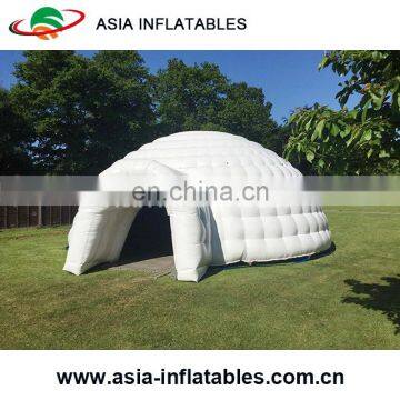 Outdoor Inflatable Igloo Dome Tent / White Inflatable Domes Airtight Tent for Camping