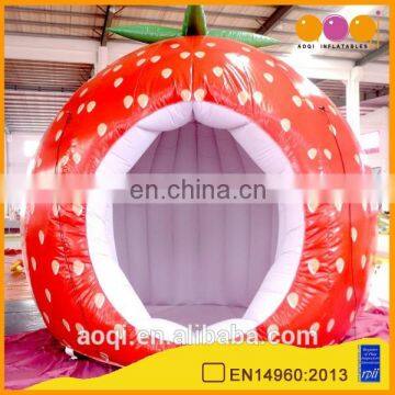 2015 red strawberry shape inflatable tent/marquee tent for trade show