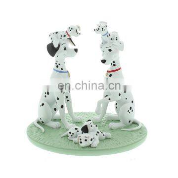 spotty dog family statue for decoration