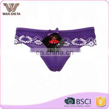 Low waist sexy purple lace seamless hot women underwear nylon panty