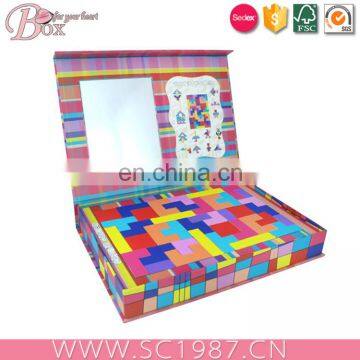 Square Cardboard Kids Puzzle Toy Box With PVC Window photo-5