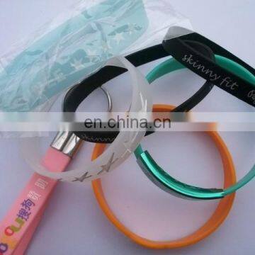 high quality Custom silicone wristband, unisex silicone bracelet, printing embossed logo promotional gifts