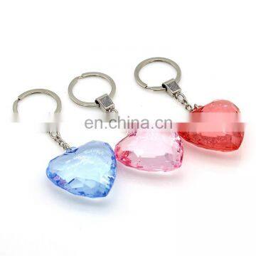 New Arrive Best quality Pure Blue Crystal gifts souvenirs crystal heart key