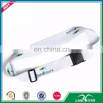 Wholesale top quality no MOQ white luggage strap with scale