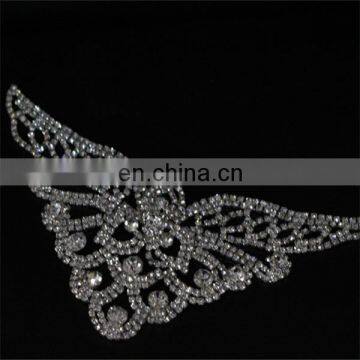 wholesale directly ! Popular unique design flower rhinestone sequin appliques for decoration