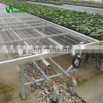 High Quality Metal Structure Aluminium Foldable Rolling Table For Greenhouse