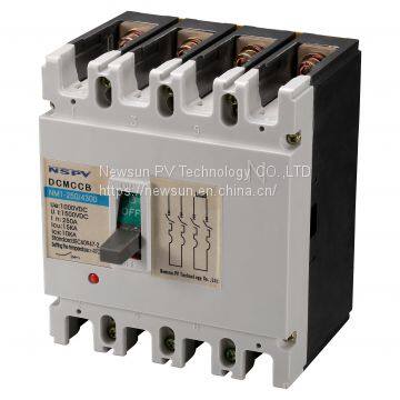 Solar DC and AC moulded case circuit breaker 1-4P at 250-150VDC