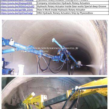 Hydraulic rotatry actuators aerial trolley wet cement spray machine shotcrete machine