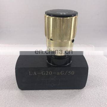 speed control valve LA LG one way throttle valve price LA-G20 hydraulic valve DN20