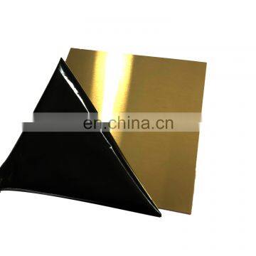 Gold mirror stainless steel sheet 4mm thick stock