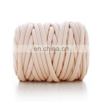 Hot Sale Fast Shipping Colorful Super Chunky Giant Yarn For Hand Knitting/ Knot Pillow/DIY Chunky Tube Yarn photo-6
