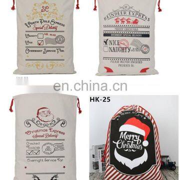 32 Styles Christmas Santa Sacks 1pc Drawstring Canvas Santa Sack Xmas Canvas Bag Hot Sale Big Santa Claus Gift Bag Drop Shipping photo-6