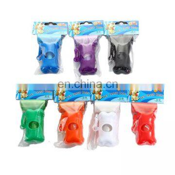 Hot selling pet cleaning product biodegradable dog waste bag with dispenser and leash clip