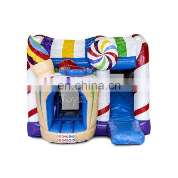 Small Kids Bounce House Inflatable Candy Jumping Castle Combo Slide For Home