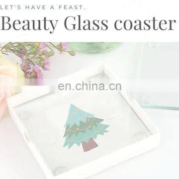 Excellent chinese 6pcs Promotional blank glass coaster sets