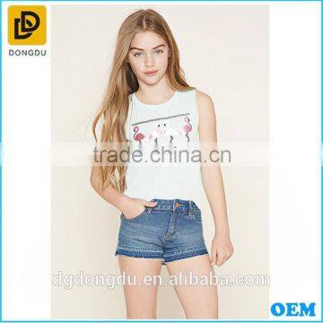 Fashion young girls denim shorts design