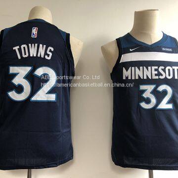 Minnesota Timberwolves #32 Towns Kids Blue Jersey