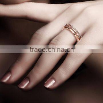 14K Rose Gold Ring With Diamonds photo-2