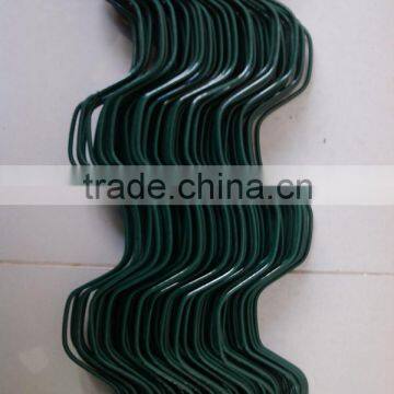 Greenhouse film locking zig zag spring wire