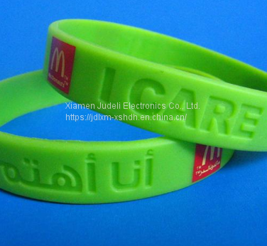 Color Segmented Silicone WristBand photo-5