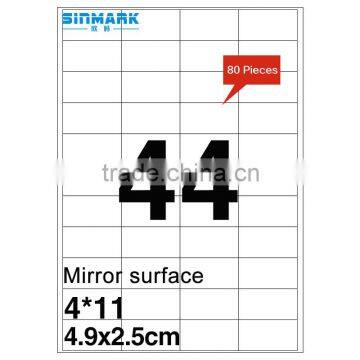 SINMARK 4.9*2.5cm Mirror Surface Color a4 Size Sticker Paper