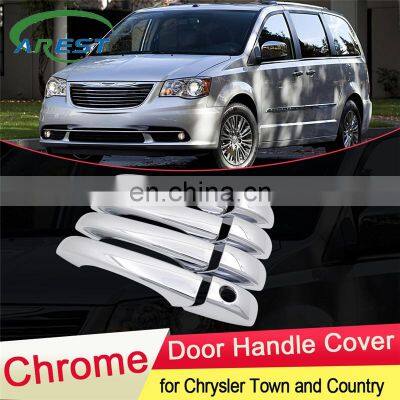 for Chrysler Town and country Voyager 2008~2016 Chrome Door Handle Cover Trim Catch Set Car Styling Accessories 2009 2010 2011