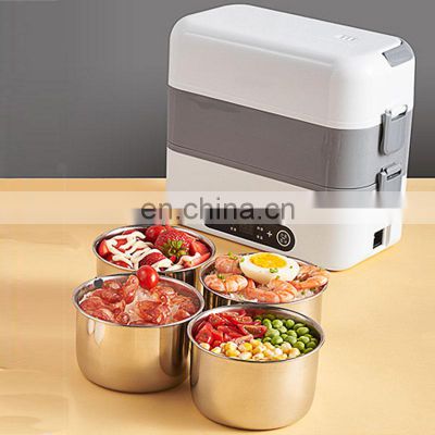 Smart Panel 24H Time Appointment 2L High Capacity Stainless Steel Electric Heating Cooking Lunch Box